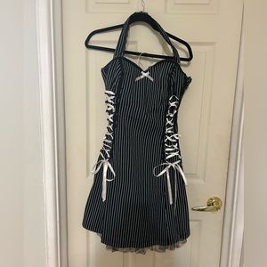 Gorgeous Black & White Stripe Vex Dress
